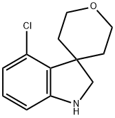 4-Chloro-1,2-dihydrospiro[indole-3,4-oxane] Struktur