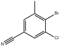 4-溴-3-氯-5-甲基苄腈,1416351-73-9,结构式