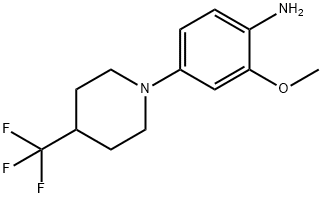 2-METHOXY-4-(4-TRIFLUOROMETHYL-PIPERIDIN-1-YL)-ANILINE 化学構造式