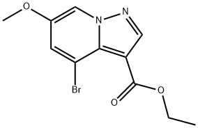 ETHYL 4-BROMO-6-METHOXYPYRAZOLO[1,5-A]PYRIDINE-3-CARBOXYLATE Struktur