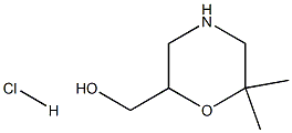 (6,6-DIMETHYLMORPHOLIN-2-YL)METHANOL HCL 化学構造式