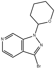 3-bromo-1-(tetrahydro-2H-pyran-2-yl)-1H-pyrazolo[3,4-c]pyridine Struktur