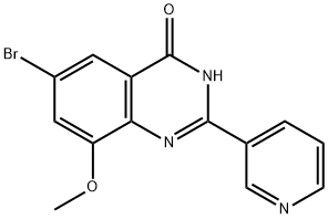 4(3H)-Quinazolinone, 6-bromo-8-methoxy-2-(3-pyridinyl)- Structure