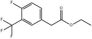 (4-FLUORO-3-TRIFLUOROMETHYL-PHENYL)-ACETIC ACID ETHYL ESTER Struktur