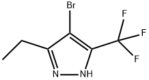 4-bromo-5-ethyl-3-(trifluoromethyl)-1H-Pyrazole Struktur