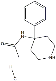 Acetamide, N-(4-phenyl-4-piperidinyl)-, monohydrochloride Structure