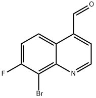 8-Bromo-7-fluoro-quinoline-4-carbaldehyde Structure