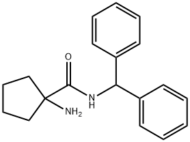 Cyclopentanecarboxamide, 1-amino-N-(diphenylmethyl)- 化学構造式