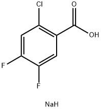 2-クロロ-4,5-ジフルオロ安息香酸ナトリウム塩 化学構造式