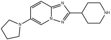 2-(piperidin-4-yl)-6-(pyrrolidin-1-yl)-[1,2,4]triazolo[1,5-a]pyridine Struktur
