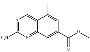 METHYL 2-AMINO-5-FLUOROQUINAZOLINE-7-CARBOXYLATE 结构式