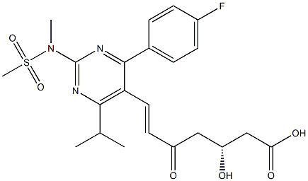 (R,E)-7-(4-(4-fluorophenyl)-6-isopropyl-2-(N-methylmethylsulfonamido)pyrimidin-5-yl)-3-hydroxy-5-oxohept-6-enoic acid Struktur