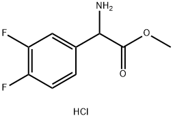 METHYL2-AMINO-2-(3,4-DIFLUOROPHENYL)ACETATE HYDROCHLORIDE Structure