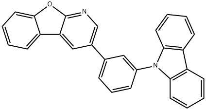 3-(3-(9H-咔唑-9-基)苯基)苯并呋喃[2,3-B]吡啶,1424369-36-7,结构式