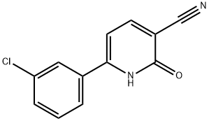 6-(3-chlorophenyl)-2-oxo-1,2-dihydropyridine-3-carbonitrile 化学構造式