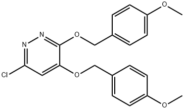 6-chloro-3,4-bis(4-methoxybenzyloxy)pyridazine 化学構造式