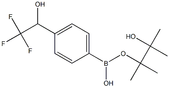 (4-(2,2,2-TRIFLUORO-1-HYDROXYETHYL)PHENYL)BORONIC ACID PINACOL ESTER Structure