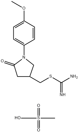 [1-(4-methoxyphenyl)-5-oxopyrrolidin-3-yl]methyl imidothiocarbamate metanesulfonate Structure