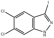 5,6-DICHLORO-3-IODO-1H-INDAZOLE Struktur