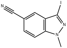 3-IODO-1-METHYL-1H-INDAZOLE-5-CARBONITRILE Struktur
