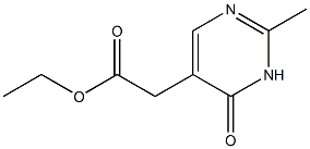 5-Pyrimidineaceticacid, 3,4-dihydro-2-methyl-4-oxo-, ethyl ester 化学構造式