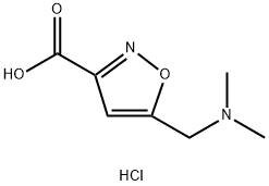 5-[(二甲氨基)甲基]-1,2-噁唑-3-羧酸盐酸,1427378-57-1,结构式