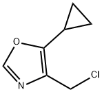 4-Chloromethyl-5-cyclopropyl-oxazole 化学構造式