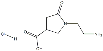 1-(2-aminoethyl)-5-oxopyrrolidine-3-carboxylic acid hydrochloride Structure