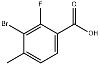 3-BROMO-2-FLUORO-4-METHYL-BENZOIC ACID Struktur