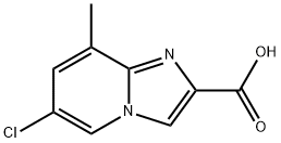 6-氯-8-甲基咪唑并[1,2-A]吡啶-2-羧酸, 1427427-09-5, 结构式