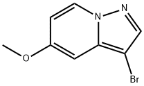 3-BROMO-5-METHOXYPYRAZOLO[1,5-A]PYRIDINE 结构式