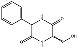 2,5-Piperazinedione, 3-(hydroxymethylene)-6-phenyl- 化学構造式