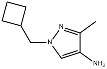 1-(环丁基甲基)-3-甲基-1H-吡唑-4-胺,1429903-20-7,结构式