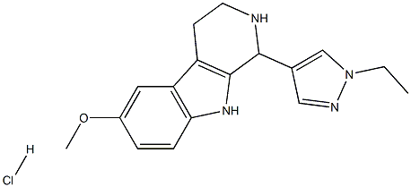 1-(1-ethylpyrazol-4-yl)-6-methoxy-2,3,4,9-tetrahydro-1H-pyrido[3,4-b]indole:hydrochloride Structure