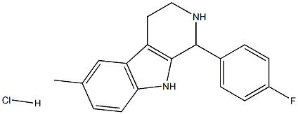 1-(4-fluorophenyl)-6-methyl-2,3,4,9-tetrahydro-1H-pyrido[3,4-b]indole:hydrochloride Struktur