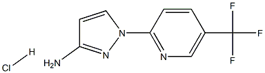 1-[5-(trifluoromethyl)pyridin-2-yl]pyrazol-3-amine:hydrochloride 化学構造式