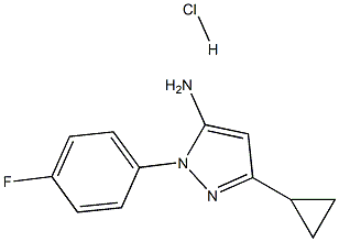 5-cyclopropyl-2-(4-fluorophenyl)pyrazol-3-amine:hydrochloride,1431964-40-7,结构式