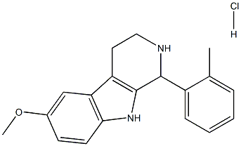 6-methoxy-1-(2-methylphenyl)-2,3,4,9-tetrahydro-1H-pyrido[3,4-b]indole:hydrochloride Structure