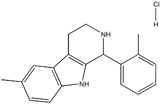 6-methyl-1-(2-methylphenyl)-2,3,4,9-tetrahydro-1H-pyrido[3,4-b]indole:hydrochloride,1431964-80-5,结构式