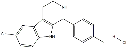 6-chloro-1-(4-methylphenyl)-2,3,4,9-tetrahydro-1H-pyrido[3,4-b]indole:hydrochloride,1431964-98-5,结构式