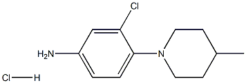 3-chloro-4-(4-methylpiperidin-1-yl)aniline:hydrochloride 结构式