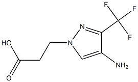 3-[4-amino-3-(trifluoromethyl)-1H-pyrazol-1-yl]propanoic acid 结构式