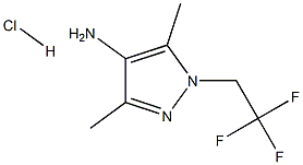 3,5-dimethyl-1-(2,2,2-trifluoroethyl)pyrazol-4-amine:hydrochloride 结构式