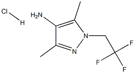 3,5-dimethyl-1-(2,2,2-trifluoroethyl)pyrazol-4-amine:hydrochloride 化学構造式