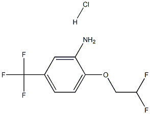 2-(2,2-difluoroethoxy)-5-(trifluoromethyl)aniline:hydrochloride 结构式