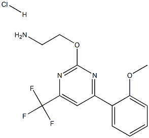 2-[4-(2-methoxyphenyl)-6-(trifluoromethyl)pyrimidin-2-yl]oxyethanamine:hydrochloride,1431966-59-4,结构式