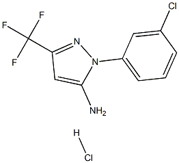 2-(3-chlorophenyl)-5-(trifluoromethyl)pyrazol-3-amine:hydrochloride Structure