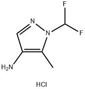 1-(difluoromethyl)-5-methylpyrazol-4-amine:hydrochloride Structure