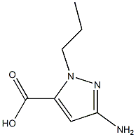 3-amino-1-propyl-1H-pyrazole-5-carboxylic acid Struktur