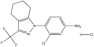 3-chloro-4-[3-(trifluoromethyl)-4,5,6,7-tetrahydroindazol-1-yl]aniline:hydrochloride Structure